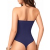image:imageMANGOPOP Womens Strapless Thong Bodysuit Double Lined Tube Top  Off The Shoulder Thong Going Out Tops Summer Outfits Y2k Tank TopsTrendy Sexy Basic Casual 2 Snap CrotchesSoftDeep Blue