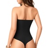 image:imageMANGOPOP Womens Strapless Thong Bodysuit Double Lined Tube Top  Off The Shoulder Thong Going Out Tops Summer Outfits Y2k Tank TopsTrendy Sexy Basic Casual 2 Snap CrotchesSoftA01 Black