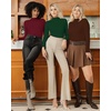 image:imageMANGOPOP Womens Mock Turtle Neck Long Sleeve Underwear T Shirt Tops TeeDeep Green