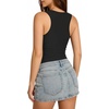 image:imageMANGOPOP Double Lined Tank Top for Women Sleeveless Square Neck ShirtsA01black