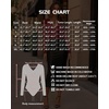 image:imageMANGOPOP Womens Sexy Lace Long Sleeve V Neck Bodysuit Fall TopsBurgundy