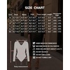 image:imageMANGOPOP Womens Sexy Lace Long Sleeve V Neck Bodysuit Fall TopsKhaki