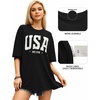 image:imageMANGOPOP Womens Oversized T Shirts Short Sleeve Crewneck Loose Fit Tops Summer Basic Gym Workout ClothesShort Sleeve Graphic Black Usa