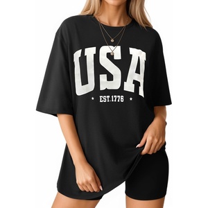 image:imageMANGOPOP Womens Oversized T Shirts Short Sleeve Crewneck Loose Fit Tops Summer Basic Gym Workout ClothesShort Sleeve Graphic Black Usa