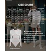 image:imageMANGOPOP Womens Mock Turtle Neck Long Sleeve Tops Bodysuit Jumpsuit03 Sparkly Zebra Print Coffee