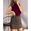 image:imageMANGOPOP Womens Mock Turtle Neck Long Sleeve Tops Bodysuit Jumpsuit06 Sleeveless Burgundy