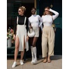 image:imageMANGOPOP Womens Mock Turtle Neck Long Sleeve Tops Bodysuit JumpsuitA01 Long Sleeve Black