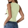image:imageMANGOPOP Tank Top for Women Double Lined Sleeveless Crew Neck Racerback Slim Basic Fitted Summer ShirtMisty Jade