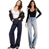 image:imageMANGOPOP Womens Sweetheart V Neck Short Long Sleeve Bodysuit Going Out TopB2 Long Sleeve White