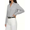 image:imageMANGOPOP Striped Button Down Shirt Women Business Casual V Neck Work BlouseBlack and White Stripes