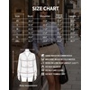 image:imageMANGOPOP Striped Button Down Shirt Women Business Casual V Neck Work BlouseBlue and White Stripes