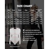 image:imageMANGOPOP Womens Long Sleeve Short Sleeve Sexy V Neck Bodysuits01long Sleeve White