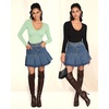 image:imageMANGOPOP Womens Long Sleeve Short Sleeve Sexy V Neck Bodysuits04long Sleeve Fern Green