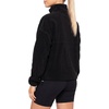 image:imageMANGOPOP Womens Quarter Zip Sweatshirt Oversized Fleece PulloverBlack
