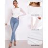 image:imageMANGOPOP Boat Neck Sheer Long Bell Sleeve Shirts for Women Double Lined TopCreamy White