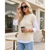image:imageMANGOPOP Womens Cap Sleeve Sweater Vest Ribbed Knit TopApricot