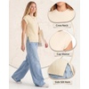 image:imageMANGOPOP Womens Cap Sleeve Sweater Vest Ribbed Knit TopApricot