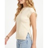 image:imageMANGOPOP Womens Cap Sleeve Sweater Vest Ribbed Knit TopApricot
