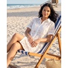 image:imageMANGOPOP Womens Swimsuit Coverup Eyelet Button Down Bathing Suit Cover UpCreamy White