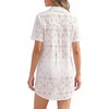 image:imageMANGOPOP Womens Swimsuit Coverup Eyelet Button Down Bathing Suit Cover UpCreamy White