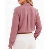 image:imageMANGOPOP Womens Bow Tie Neck Long Sleeve Bodysuit Button Down Blouse ShirtLight Marsala