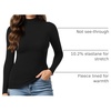 image:imageMANGOPOP Womens Mock Turtleneck Long Sleeve Shirt Undershirt Basic Tops01 Black