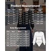 image:imageMANGOPOP Womens Puff Long Sleeve Sweater Bodysuit Crew Neck TopsBeige
