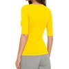 image:imageMANGOPOP Sexy Half Sleeve Tops for Women Scoop Neck Slim Fitted Casual Going Out T Shirt Tops 2026 TrendyYellow