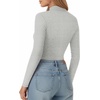 image:imageMANGOPOP Womens Mock Turtle Neck Slim Fit Long Sleeve Shirts Fall Fashion Tight Tops Basic Tee Winter UndershirtArgent With Sparkly
