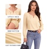 image:imageMANGOPOP Womens Long Sleeve Bodysuit Dressy Casual Business TopsApricot
