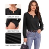 image:imageMANGOPOP Womens Long Sleeve Bodysuit Dressy Casual Business TopsBlack