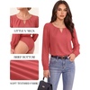 image:imageMANGOPOP Womens Long Sleeve Bodysuit Dressy Casual Business TopsDusty Pink