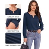 image:imageMANGOPOP Womens Long Sleeve Bodysuit Dressy Casual Business TopsNavy Blue