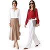 image:imageMANGOPOP Womens Long Sleeve Bodysuit Dressy Casual Business TopsRed