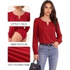 image:imageMANGOPOP Womens Long Sleeve Bodysuit Dressy Casual Business TopsRed
