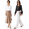 image:imageMANGOPOP Womens Long Sleeve Bodysuit Dressy Casual Business TopsWhite