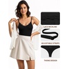 image:imageMANGOPOP Womens V Neck Double Lined Adjustable Cami BodysuitB01 Lace Black