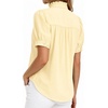 image:imageMANGOPOP Button Down Shirts for Women Puff Short Sleeve BlousesYellow