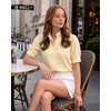image:imageMANGOPOP Button Down Shirts for Women Puff Short Sleeve BlousesYellow