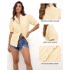 image:imageMANGOPOP Button Down Shirts for Women Puff Short Sleeve BlousesYellow