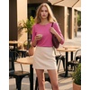 image:imageMANGOPOP Womens 34 Sleeve Puff Tunic Tops Dressy Casual BlousesCoral