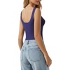 image:imageMANGOPOP Womens Square Neck Backless Tank Top BodysuitDeep Blue