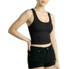 image:imageMANGOPOP Womens Scoop Neck Tank Top Double Lined Sleeveless Slim Fit Shirt01 Black