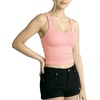 image:imageMANGOPOP Womens Scoop Neck Tank Top Double Lined Sleeveless Slim Fit ShirtBlushing Bride