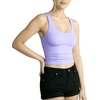 image:imageMANGOPOP Womens Scoop Neck Tank Top Double Lined Sleeveless Slim Fit ShirtVery Peri