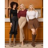 image:imageMANGOPOP Crew Neck Bodysuits for Women Long Sleeve Body Suit Going Out T Shirts Tops01long Sleeve White