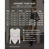 image:imageMANGOPOP Crew Neck Bodysuits for Women Long Sleeve Body Suit Going Out T Shirts Tops03long Sleeve Coffee