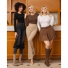 image:imageMANGOPOP Crew Neck Bodysuits for Women Long Sleeve Body Suit Going Out T Shirts Tops03long Sleeve Coffee