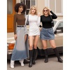 image:imageMANGOPOP Crew Neck Bodysuits for Women Long Sleeve Body Suit Going Out T Shirts Tops03long Sleeve Coffee