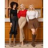 image:imageMANGOPOP Crew Neck Bodysuits for Women Long Sleeve Body Suit Going Out T Shirts Tops03long Sleeve Red